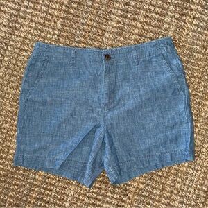 GAP Blue Linen 5” Shorts Size 8